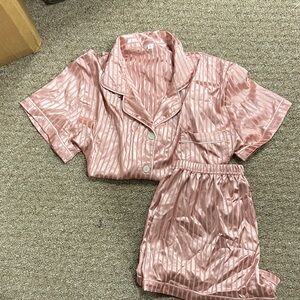 Silky Pink Pajama Set